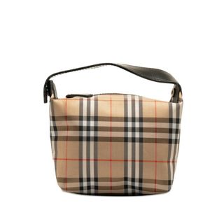 バーバリー(BURBERRY)のバーバリー ノバチェック ミニ ハンドバッグ アクセサリーポーチ ナイロン レディース BURBERRY 【228-48117】(ハンドバッグ)