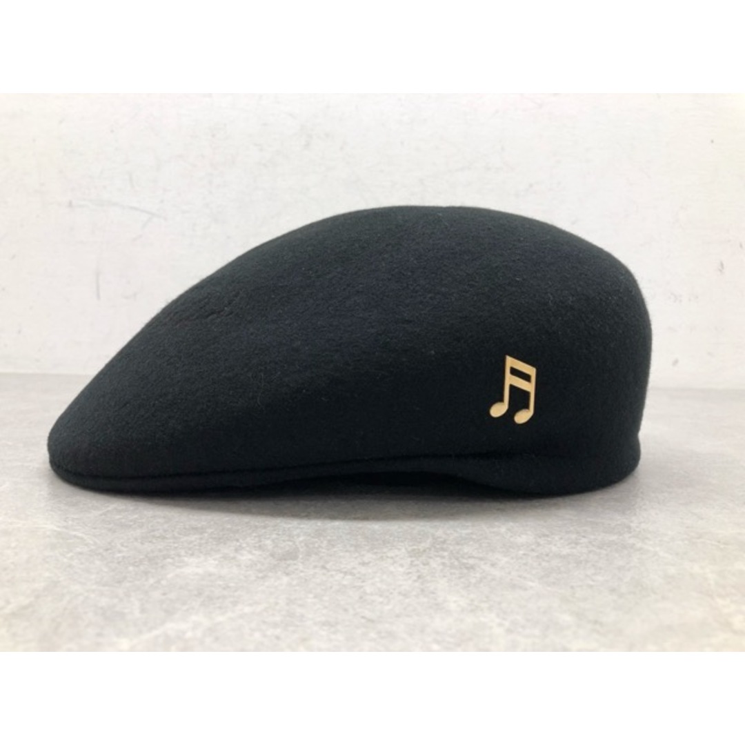 APPLEBUM(アップルバム)のAPPLEBUM(アップルバム) Wool Felt Hunting Hat レザープリント入り ハンチング ハット We've Got JAZZ Lサイズ ブラック 【C1211-007】 メンズの帽子(ハンチング/ベレー帽)の商品写真