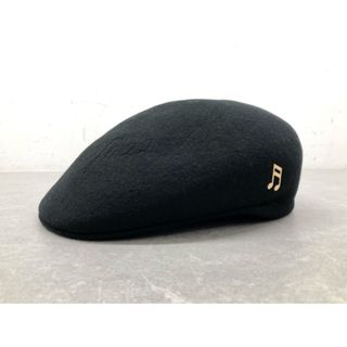 アップルバム(APPLEBUM)のAPPLEBUM(アップルバム) Wool Felt Hunting Hat レザープリント入り ハンチング ハット We've Got JAZZ Lサイズ ブラック 【C1211-007】(ハンチング/ベレー帽)