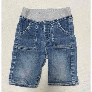 ミキハウス(mikihouse)の美品　ミキハウス ハーフパンツ ジーンズ デニム ボトムス ベビー キッズ 90(パンツ/スパッツ)