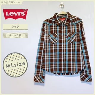 Levi's - Levi's リーバイス チェック柄 シャツ ブラウス 春 夏 秋 レディース