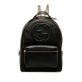 グッチ(Gucci)の美品 グッチ インターロッキングG ソーホー チェーン リュック バックパック 536192 レザー レディース GUCCI 【222-48864】(リュック/バックパック)