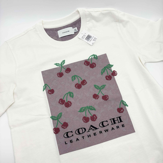 【COACH☆新品】シグネチャー ！スティッチ チェリー Tシャツ！Sサイズ！