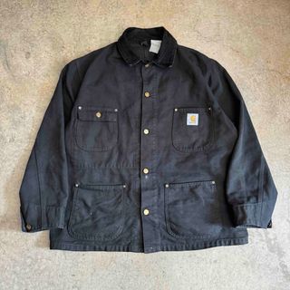 carhartt - 激レア 80'S CARHARTT CHORE COAT BLACK 裏地なしの carhartt - 激レア 80'S CARHARTT CHORE COAT BLACK 裏地なしの