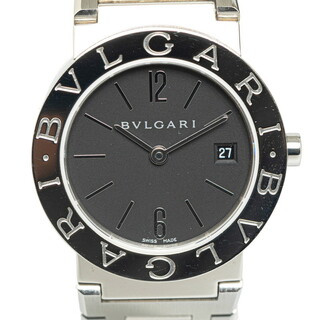 ブルガリ(BVLGARI)のブルガリ ブルガリブルガリ 腕時計 BB26SS クオーツ ブラック文字盤 ステンレススチール レディース BVLGARI 【214-48940】(腕時計)