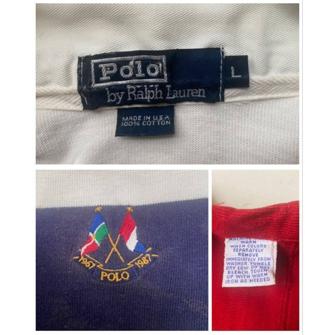 POLO RALPH LAUREN(ポロラルフローレン)の80s VTG USA製 POLO ラルフローレン cross flag XL メンズのトップス(ジャージ)の商品写真