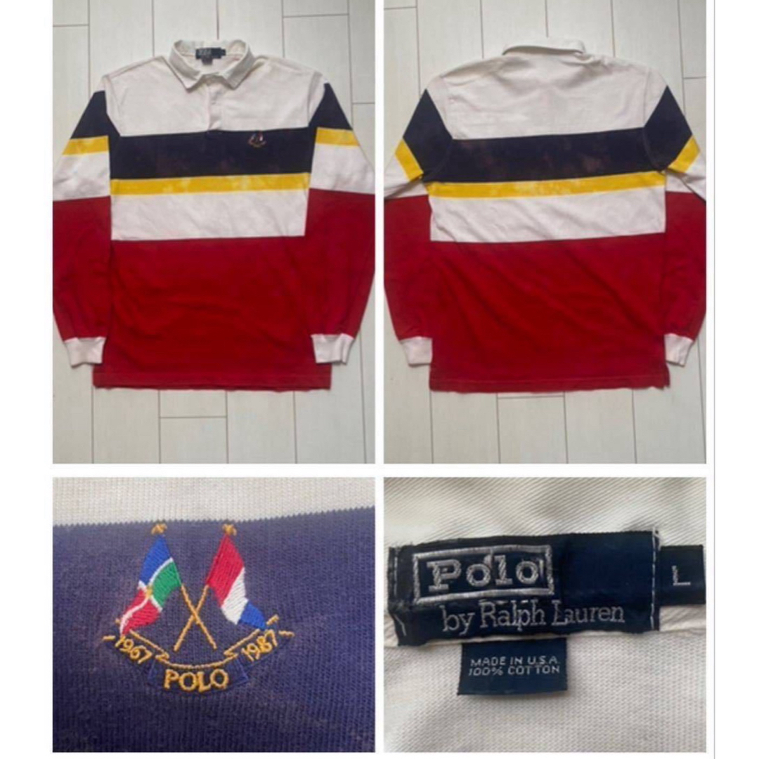 POLO RALPH LAUREN(ポロラルフローレン)の80s VTG USA製 POLO ラルフローレン cross flag XL メンズのトップス(ジャージ)の商品写真