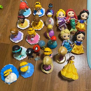 ディズニー(Disney)のDisney princess キューポスケットQposket 18体とおまけ(キャラクターグッズ)