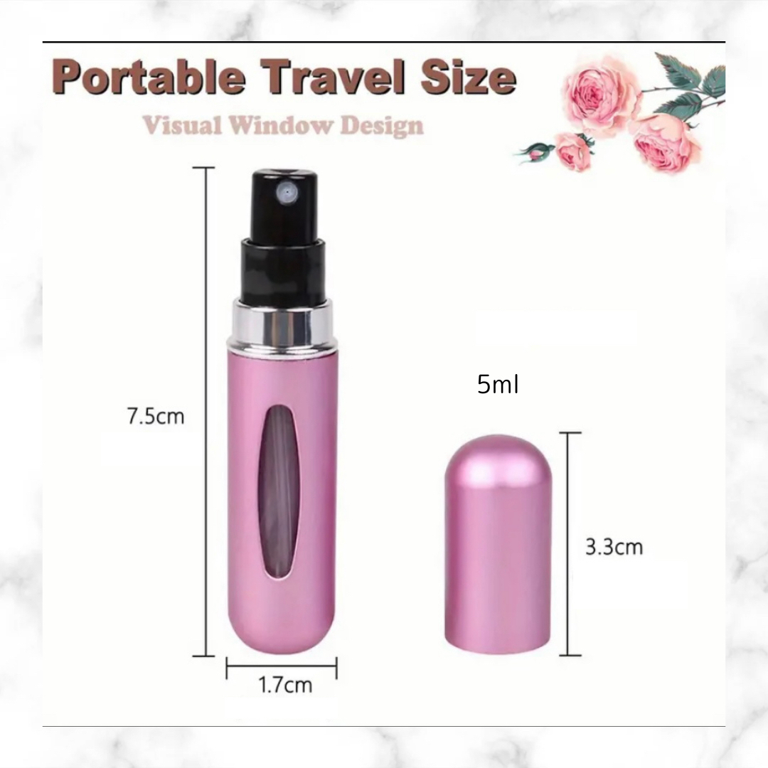 香水 ミニボトル コンパクト 携帯用 旅行 手のひらサイズ 黒 ブラック 女子 コスメ/美容のメイク道具/ケアグッズ(ボトル・ケース・携帯小物)の商品写真
