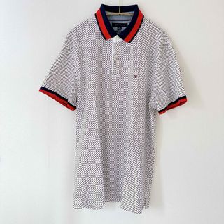 トミーヒルフィガー(TOMMY HILFIGER)の総ロゴ入りポロシャツ＊ゴルフウェアーＸＬ＊TOMMY HILFIGER(ポロシャツ)