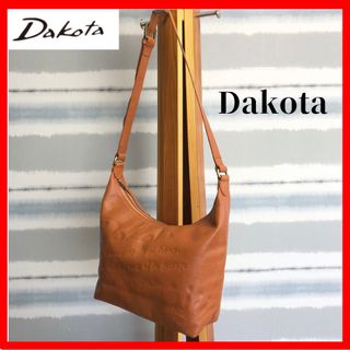 Dakota - 【Dakota】ダコタ　大容量　高級　ショルダーバッグ　ブラウン　ロゴ　レザー