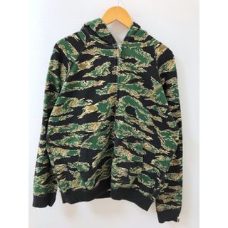 アベイシングエイプ(A BATHING APE)のA BATHING APE（アベイシングエイプ）タイガーカモフラ　 ジップ　パーカー【E3072-007】(パーカー)