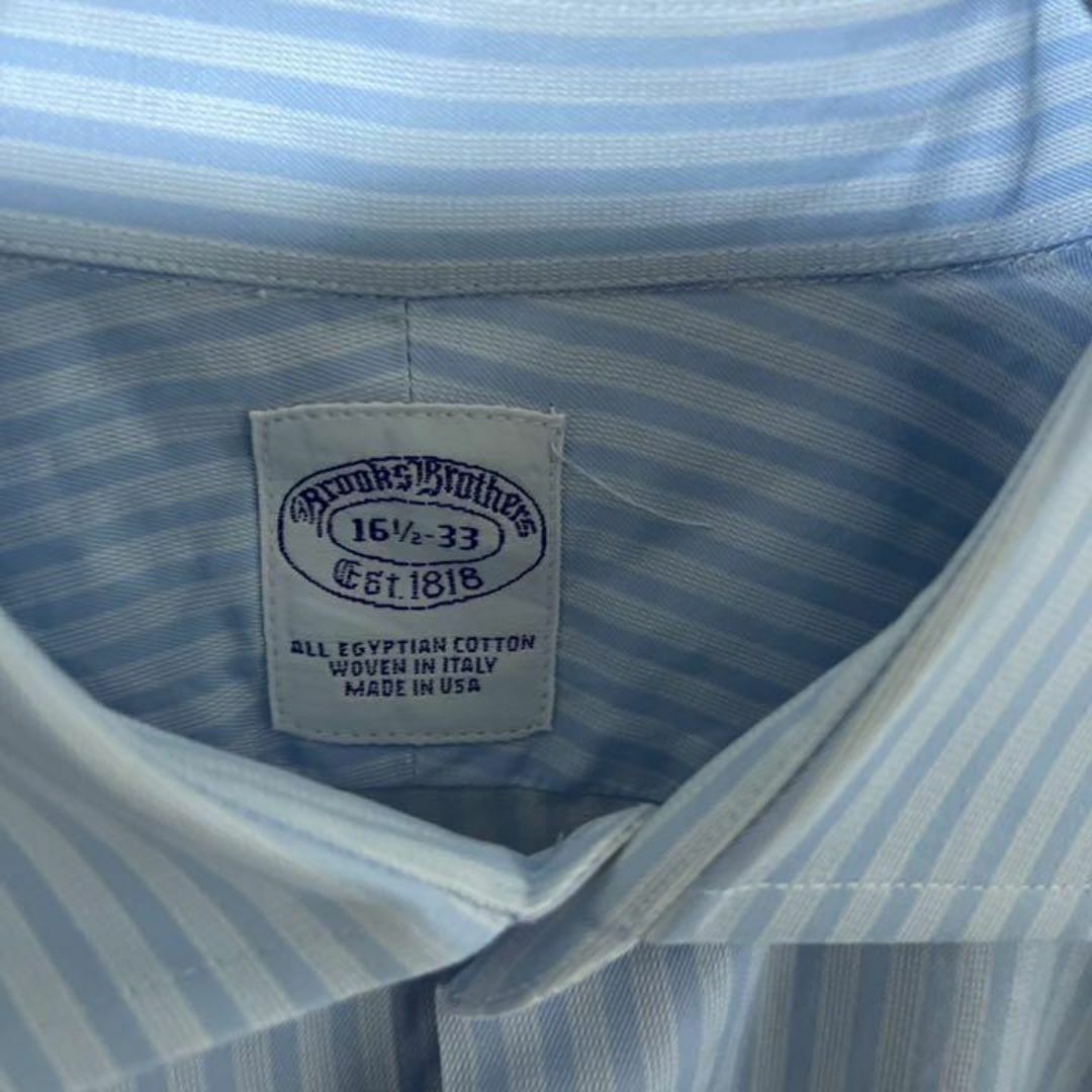 ストライプ 水色 メンズ L カジュアル シャツ USA古着 90s 長袖 メンズのトップス(シャツ)の商品写真