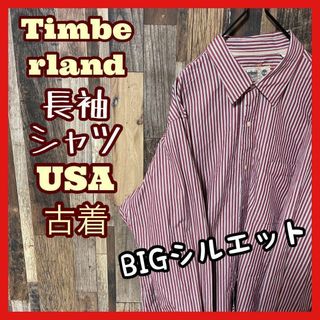 ティンバーランド ストライプ メンズ 2XL シャツ USA古着 90s 長袖