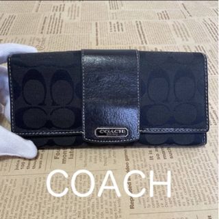 コーチ(COACH)のCOACH (コーチ)レザー×キャンバス 長財布(財布)