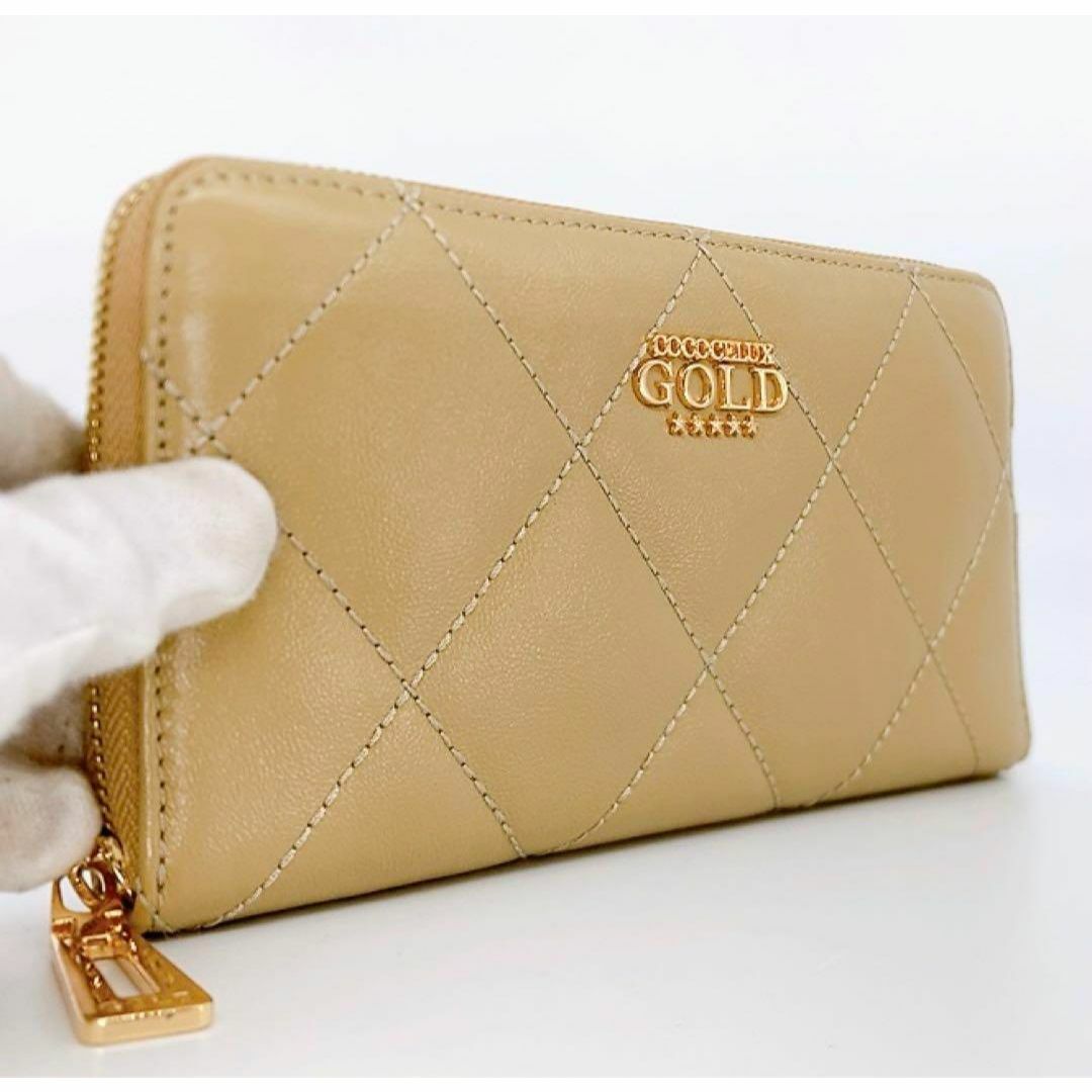 COCOCELUX GOLD(ココエリュクスゴールド)の✨未使用✨COCOCELUX GOLD 長財布 キルティング ラウンドファスナー レディースのファッション小物(財布)の商品写真