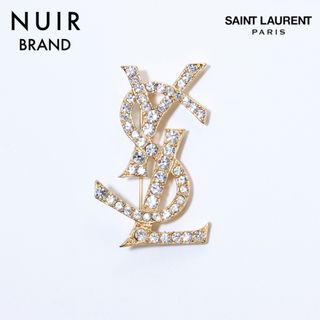 サンローランパリ SAINT LAURENT PARIS YSL ラインストーン ブローチ