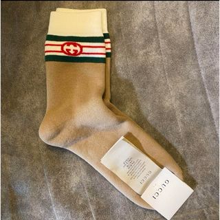 新品 グッチ GUCCI ソックス 23-26cm ggロゴ 靴下 男女兼用