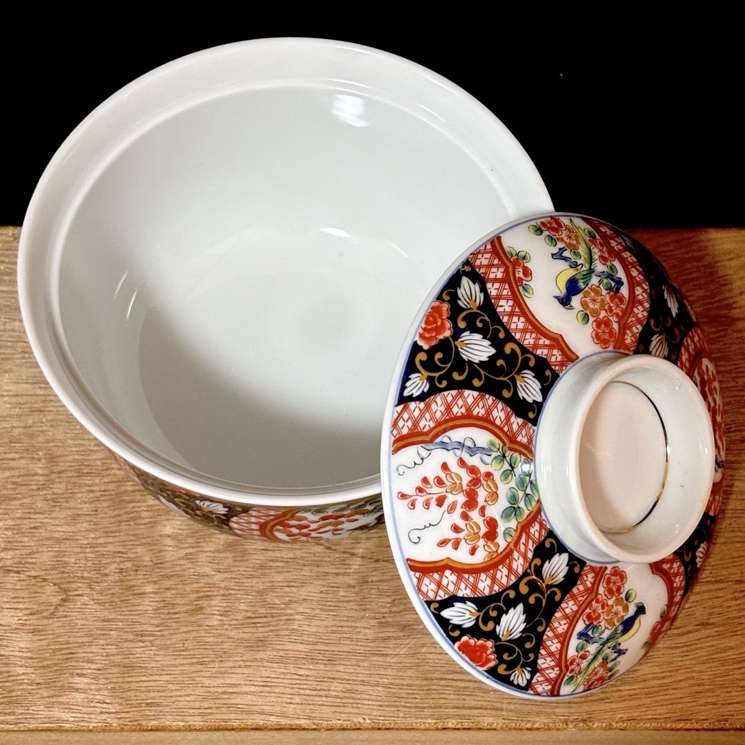 未使用】九谷焼 第壱陶器 第一陶器 錦花鳥 小丼揃 4客 蓋付き 未使用】九谷焼 第壱陶器 第一陶器 錦花鳥 小丼揃 4客 蓋付き