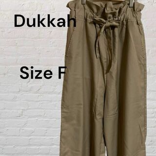 Dukkah  デュカ　パンツ　ガウチョ　ワイドパンツ　ボトムス　ウエストゴム(カジュアルパンツ)