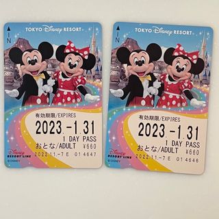 【5月12日出品停止】ディズニーリゾートライン　フリーきっぷ　使用済み2枚