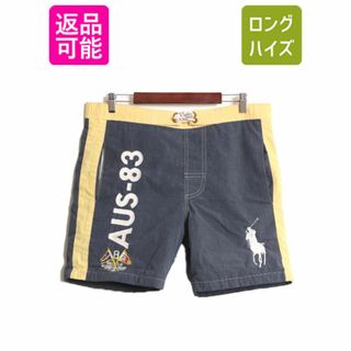 ラルフローレン(Ralph Lauren)のビッグポニー 00s ポロ ラルフローレン コットン ショート パンツ メンズ L 古着 オールド スイム ショーツ 海パン 短パン サーフ 水陸両用(ショートパンツ)