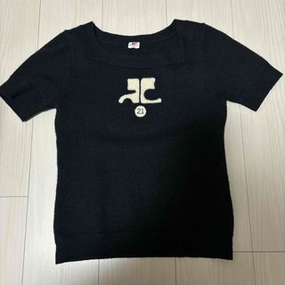 クレージュ(Courreges)の希少　クレージュ　アイコン×21 半袖　セーター(ニット/セーター)