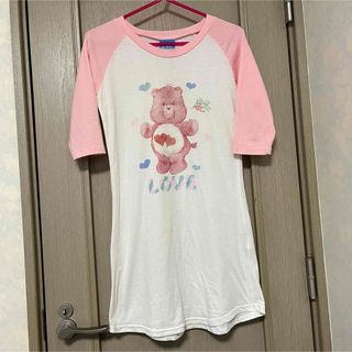 ケアベア(CareBears)の【Care Bears】Tシャツ ロング ラグランT シャツ ラブアロットベア (チュニック)