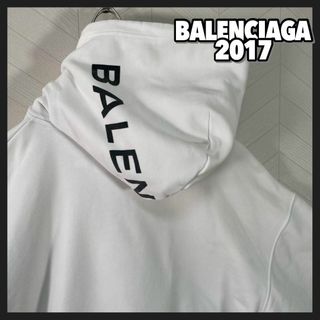 バレンシアガ(Balenciaga)のBALENCIAGA パーカー フードロゴ オーバーサイズ ドロップショルダー(パーカー)