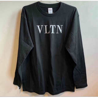SALE ロンT ノーブランド VLTNロゴ　ブラック(Tシャツ(長袖/七分))