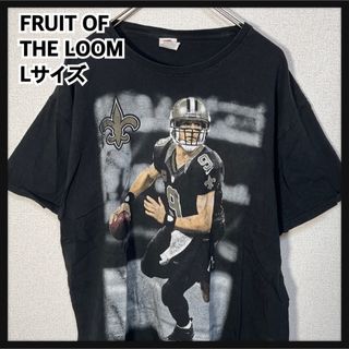 フルーツオブザルーム(FRUIT OF THE LOOM)のフルーツオブザルーム半袖Tシャツアメフト　NFL　黒ニューオーリンズセインツ47(Tシャツ/カットソー(半袖/袖なし))