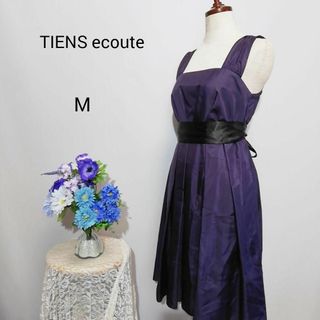 ティアンエクート(TIENS ecoute)のティアンエクート　極上美品　ドレス　ワンピース　パーティー　パープル色系　М(ナイトドレス)