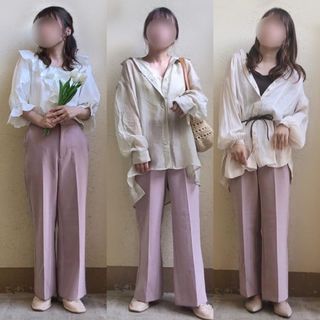 ジーユー(GU)の美品 GU ストレッチストレートパンツ(カジュアルパンツ)