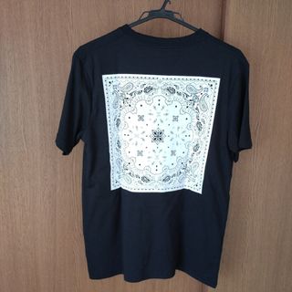 新品 未使用 プリント トップス 半袖 Tシャツ Ｌサイズ 黒色