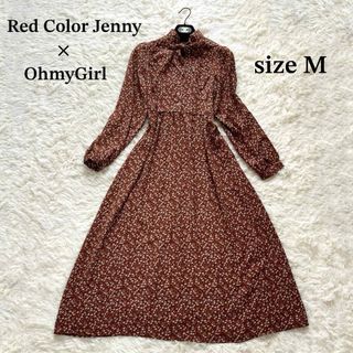 シマムラ(しまむら)の【未使用】OH MY GILRコラボ ボウタイワンピース 花柄 韓国 M(ロングワンピース/マキシワンピース)