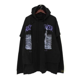 RAF SIMONS - ラフシモンズ RAF SIMONS ■ 22SS 【 221 175B 】 再構築 レイヤード プルオーバー スウェット パーカー w19010