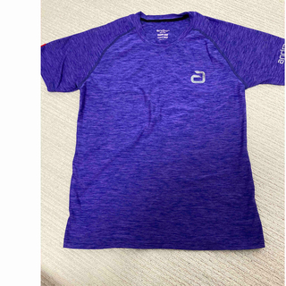卓球　アンドロ　メランジティーシャツ アルファ　ユニフォーム　紫　2XSサイズ(Tシャツ(半袖/袖なし))