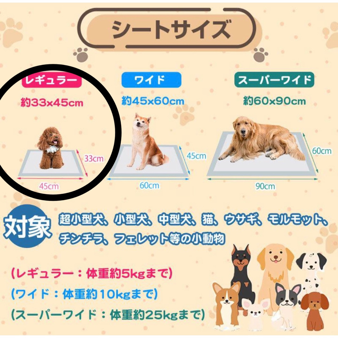 犬　猫　うさぎ　薄手 ペットシーツ　まとめ売り その他のペット用品(犬)の商品写真