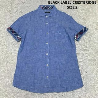 ブラックレーベルクレストブリッジ(BLACK LABEL CRESTBRIDGE)のブラックレーベルクレストブリッジ 春夏素材 ホリゾンタルカラー リネンシャツ(シャツ)