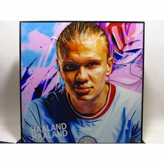 【新品 No 653】 ポップアートパネル アーリング ハーランド サッカー(その他)