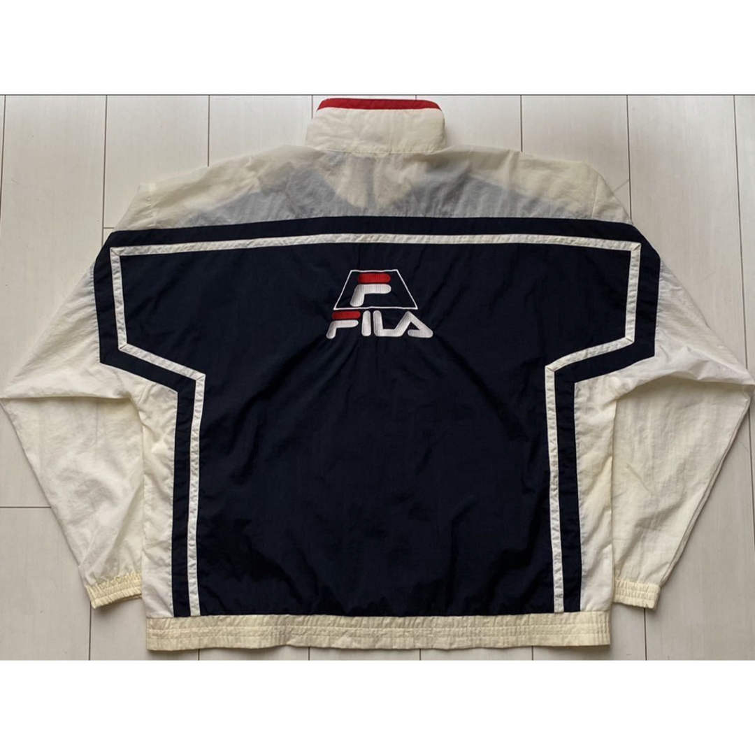 FILA(フィラ)の90s VTG FILA GRANT HILL NYLON JKT 紺白 XXL メンズのジャケット/アウター(ナイロンジャケット)の商品写真