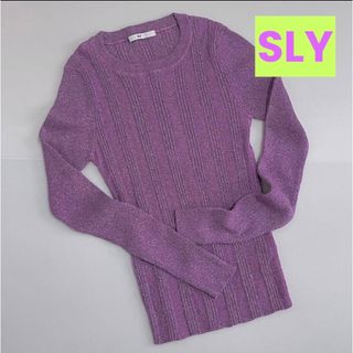 スライ(SLY)のSLY／FREE ピンク ラメ(ニット/セーター)