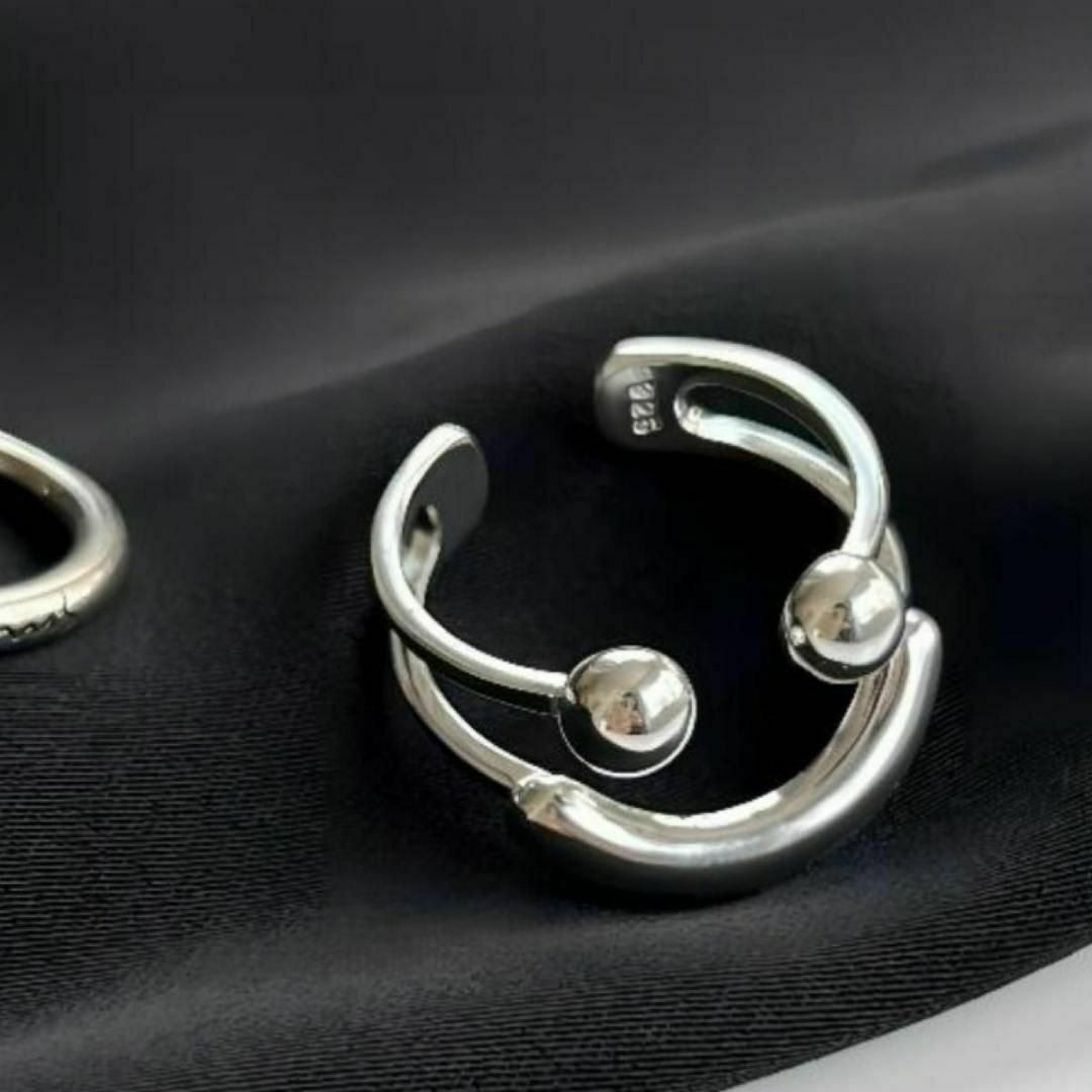 指輪 シルバー リング メンズ カジュアル スマイリー ペアリング シンプル レディースのアクセサリー(リング(指輪))の商品写真