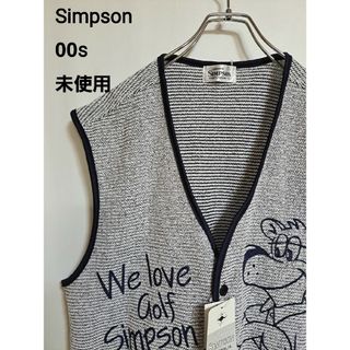 シンプソン(SIMPSON)の【未使用】シンプソン　ベスト　ゴルフウェア　やや薄手　アニマル　染み込みプリント(ベスト)