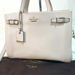 ケイトスペードニューヨーク(kate spade new york)のケイトスペード　2way ベージュ　ショルダーバッグ　バンドバッグ　ベルト(ショルダーバッグ)