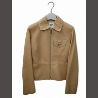 エルメス(Hermes)のエルメス 23SS ゴートレザー ジップ スウィングトップ ジャケット 38 (その他)