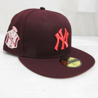 ニューエラー(NEW ERA)のニューエラ ニューヨーク ヤンキース キャップ 帽子 7 1/2 ボルドー(キャップ)