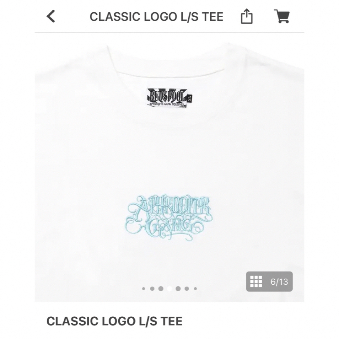 舐達麻 アフロディーテギャング  CLASSIC LOGO ロンT ステッカー付 メンズのトップス(Tシャツ/カットソー(七分/長袖))の商品写真