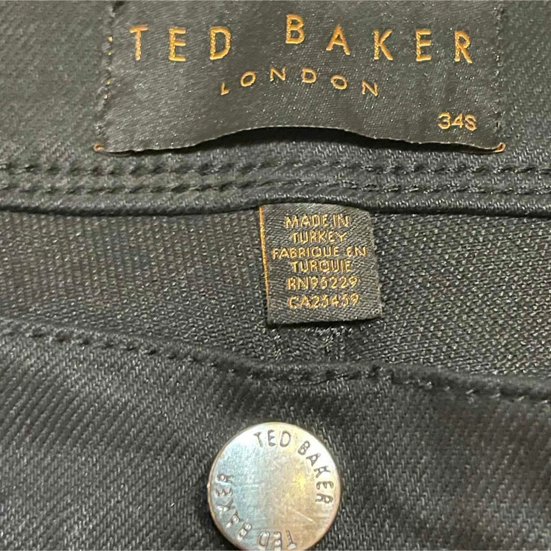 TED BAKER(テッドベイカー)のTED BAKER ブラックパンツ　デニム　ストレート　サイズL メンズのパンツ(デニム/ジーンズ)の商品写真