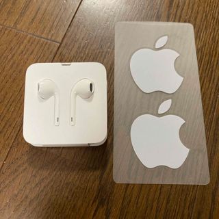 iPhone用　純正イヤホン　＋ステッカー(その他)